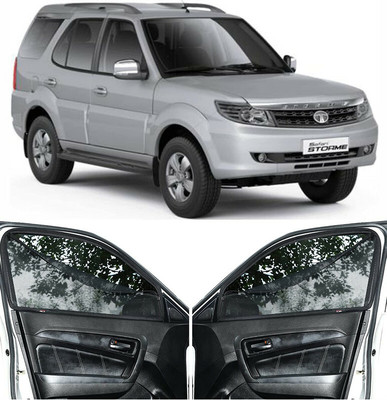 RAKRISH Rear Window, Side Window Sun Shade For Tata Safari(Black)