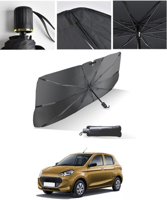 AYW Windshield Sun Shade For Maruti Suzuki Alto K10(Black, Silver)