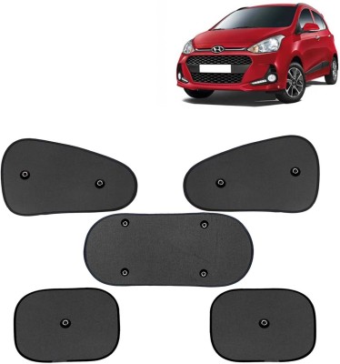 Kingsway Side Window, Rear Window, Windshield Sun Shade For Hyundai Grand i10(Black)