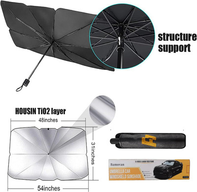 Chromoto Sun Roof, Windshield Sun Shade For Universal For Car Universal For Car(Black)
