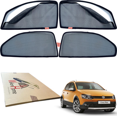 WolkomHome Side Window Sun Shade For Volkswagen Polo Cross(Black)