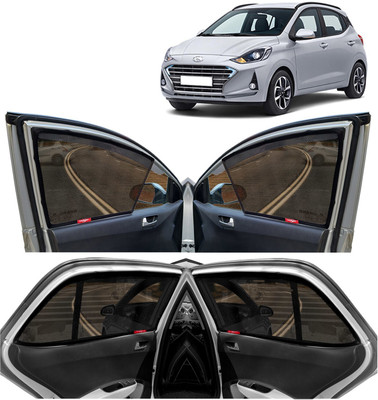 Kingsway Side Window, Rear Window Sun Shade For Hyundai Grand i10 NIOS(Black)