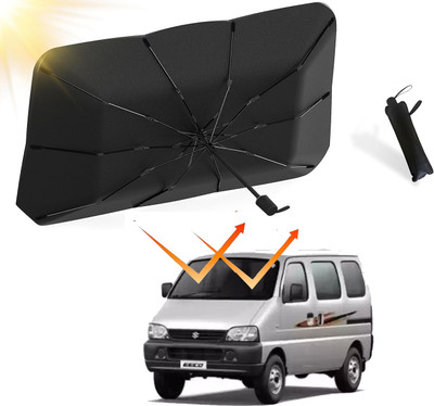 Aadikart Dashboard, Windshield Sun Shade For Maruti Suzuki Eeco(Black, Silver)