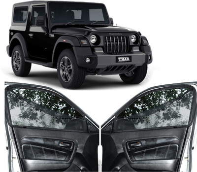 GATIMAN Rear Window, Side Window Sun Shade For Mahindra Thar(Black)
