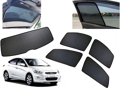 AUTO PEARL Side Window, Rear Window Sun Shade For Hyundai Verna Fluidic(Black)