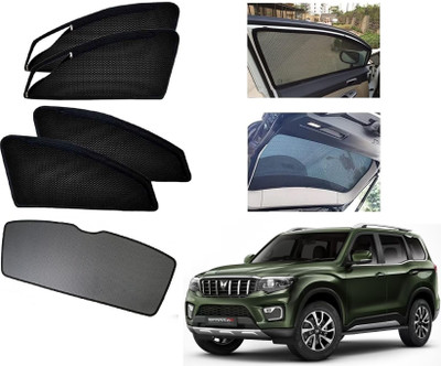 AuTO ADDiCT Side Window, Rear Window Sun Shade For Mahindra New Scorpio(Black)