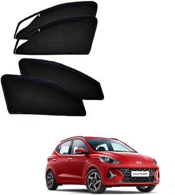AuTO ADDiCT Side Window Sun Shade For Hyundai Grand i10 NIOS(Black)