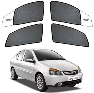Magnetic Side Window Sun Shade For Tata Indigo(Black)
