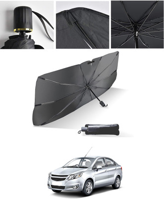 AYW Windshield Sun Shade For Chevrolet Sail(Black, Silver)