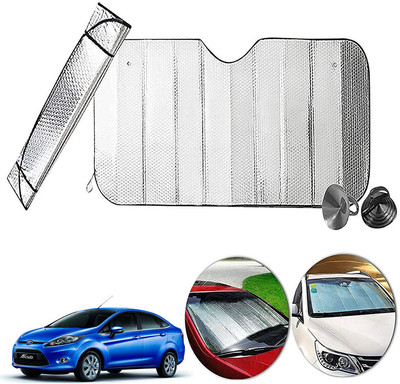 AUTO PEARL Dashboard, Windshield Sun Shade For Ford Fiesta(Silver)