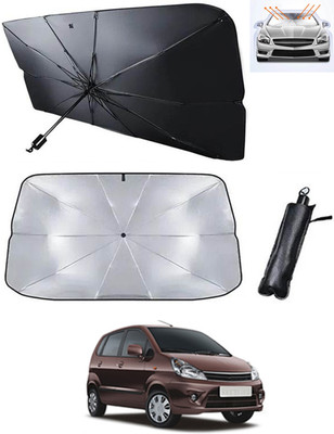 RKPSP Windshield Sun Shade For Maruti Suzuki Zen Estilo(Black, Silver)