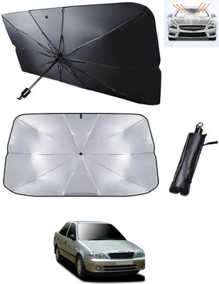 RKPSP Windshield Sun Shade For Maruti Suzuki Esteem(Black, Silver)