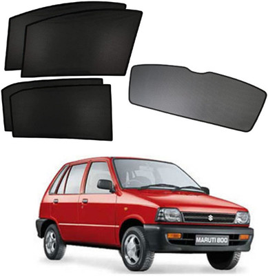 RAKRISH Rear Window, Side Window Sun Shade For Maruti Suzuki 800(Black)