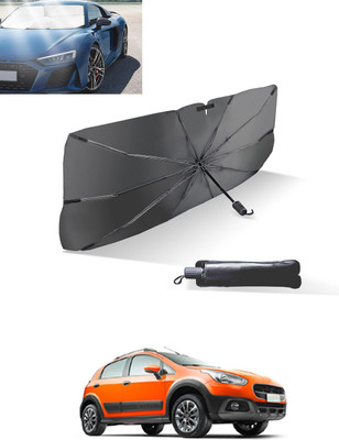 MATIES Windshield Sun Shade For Fiat Avventura(Black, Silver)