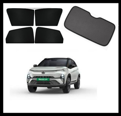 RAKRISH Rear Window, Side Window Sun Shade For Tata Nexon EV(Black)