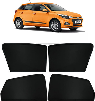 TOP VECHILE Rear Window, Side Window Sun Shade For Hyundai Elite i20(Black)