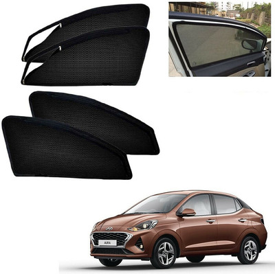 G ILIKA Rear Window, Side Window Sun Shade For Hyundai Aura(Black)