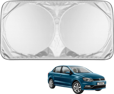 MOCKHE Windshield Sun Shade For Volkswagen Ameo(Silver)