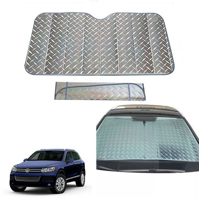 AUTO PEARL Dashboard, Windshield Sun Shade For Volkswagen Touareg(Grey)