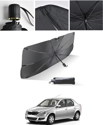 AYW Windshield Sun Shade For Renault Lodgy(Black, Silver)