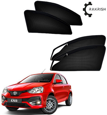 RAKRISH Rear Window, Side Window Sun Shade For Toyota Etios Liva(Black)