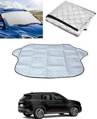 RKPSP Windshield Sun Shade For Hyundai Universal For Car(Silver)