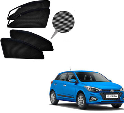 RAKRISH Rear Window, Side Window Sun Shade For Hyundai Elite i20(Black)