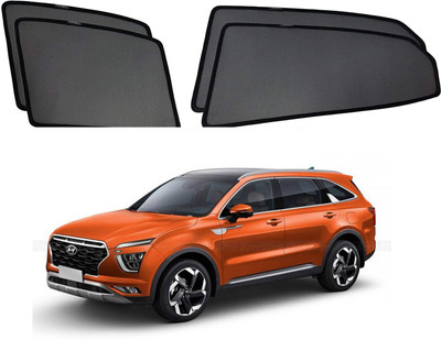 RAKRISH Rear Window, Side Window Sun Shade For Hyundai Alcazar(Black)