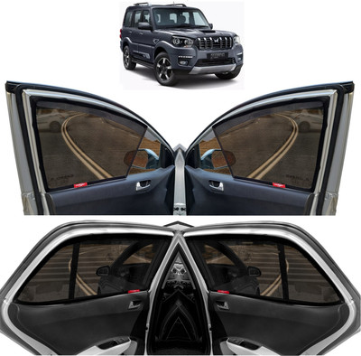 Kingsway Side Window, Rear Window Sun Shade For Mahindra Scorpio Classic(Black)
