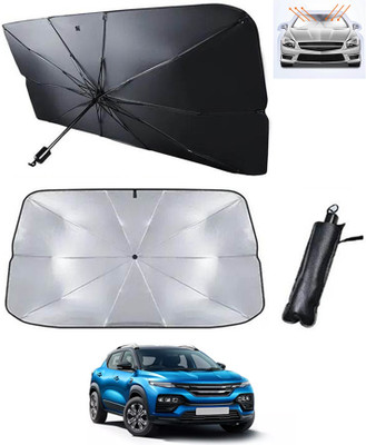 RKPSP Windshield Sun Shade For Universal For Car Kiger(Silver, Black)