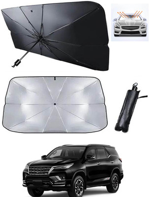 MATIES Windshield Sun Shade For Toyota Fortuner(Black, Silver)