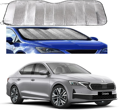 ROSHNEER ENTERPRISES Windshield Sun Shade For Skoda Octavia(Silver)