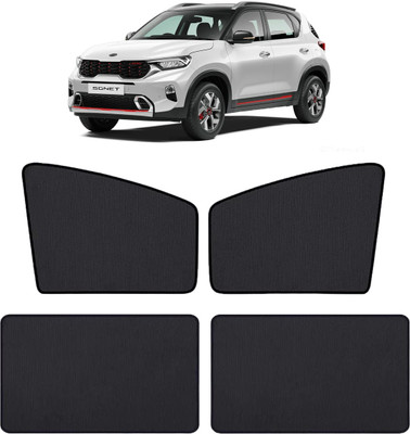 Auto Hub Side Window Sun Shade For Kia Sonet(Black)