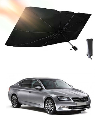 ROSHNEER ENTERPRISES Windshield Sun Shade For Skoda Superb(Black, Silver)