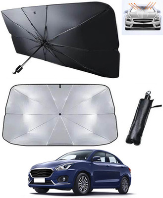 RKPSP Windshield Sun Shade For Maruti Suzuki Swift Dzire(Silver, Black)