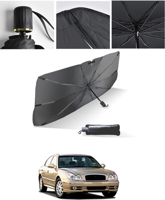 AYW Windshield Sun Shade For Hyundai Sonata(Black, Silver)