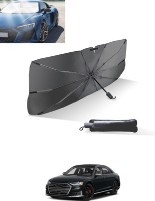 MATIES Windshield Sun Shade For Audi S8(Black, Silver)