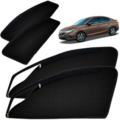 G ILIKA Rear Window, Side Window Sun Shade For Honda City(Black)