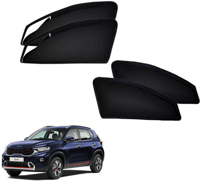 HARKRISH Side Window Sun Shade For Kia Sonet(Black)