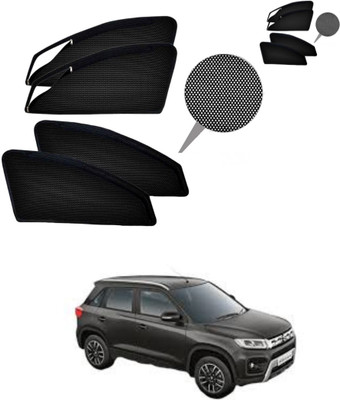RAKRISH Rear Window, Side Window Sun Shade For Maruti Suzuki Vitara Brezza(Black)