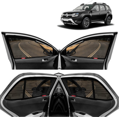 Kingsway Rear Window, Side Window, Windshield Sun Shade For Renault Duster(Black)