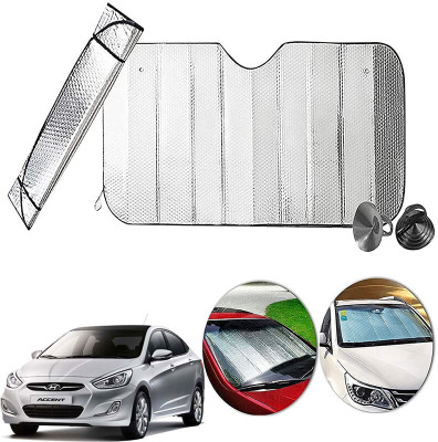 AUTO PEARL Dashboard, Windshield Sun Shade For Hyundai Accent(Silver)