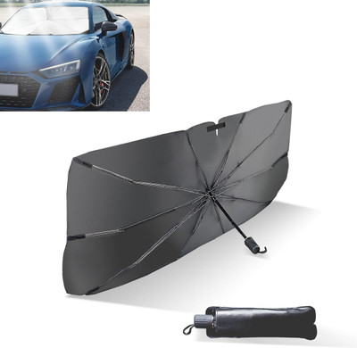 MATIES Windshield Sun Shade For Universal For Car Universal For Car(Black, Silver)