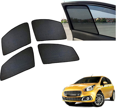 PEEPS STORE Side Window Sun Shade For Fiat Punto Evo(Black)