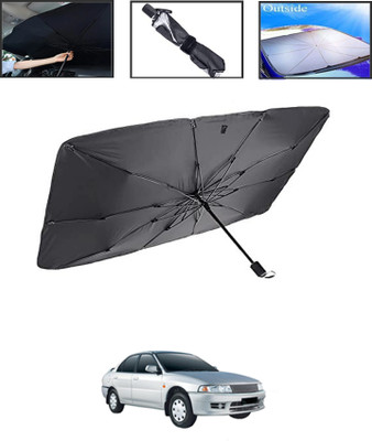 MSNP Windshield Sun Shade For Mitsubishi Lancer(Black, Silver)