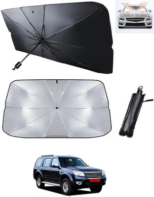 RKPSP Windshield Sun Shade For Ford Universal For Car(Black, Silver)