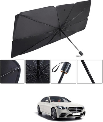 RKPSP Windshield Sun Shade For Mercedes Benz S Class(Black, Silver)