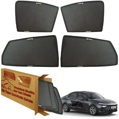 WolkomHome Side Window Sun Shade For Hyundai Universal For Car(Black)