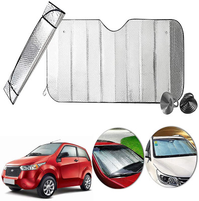 AUTO PEARL Dashboard, Windshield Sun Shade For Mahindra Reva(Silver)