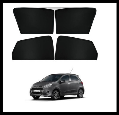TOP VECHILE Rear Window, Side Window Sun Shade Grand i10(Black)